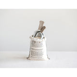 2-piece White Porcelain Pantry Scoop Set