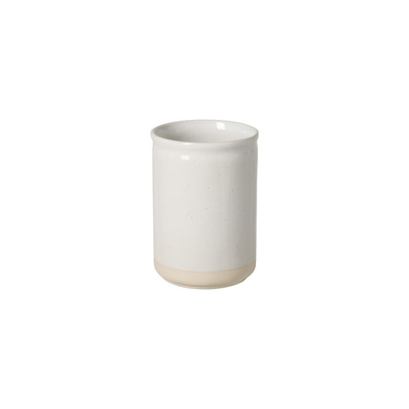 Stoneware Utensil Holder - Speckled White