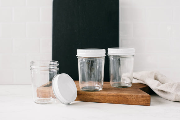 White Canning Jar