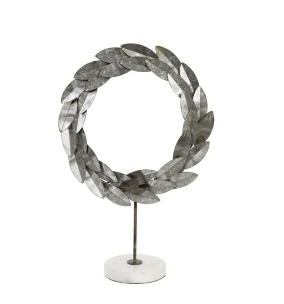 Silver Wreath on Stand