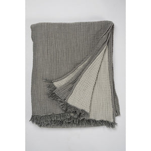 Crinkle Throw - Two-toned Grey