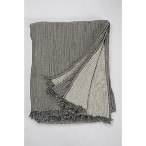 Crinkle Throw - Two-toned Grey