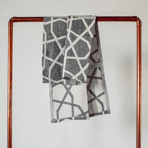 Mosaic Tea Towel - Soft Black