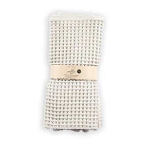 Waffle Hand Towels - 2 Pack - Light Grey
