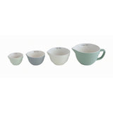 4-piece Green Stoneware Batter Bowls Set