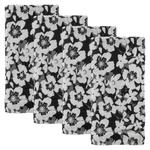 Floral Napkins - Charcoal - Set of 4