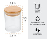 Bamboo Glass Spice Jars - 200 ml