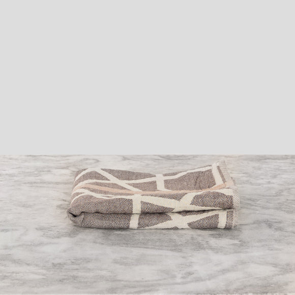 Mosaic Tea Towel - Burgundy