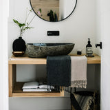 Stonewashed Waffle Hand Towel - Clay
